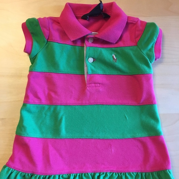 Ralph Lauren Other - Ralph Lauren Kids Polo Style Pink and Green Dress